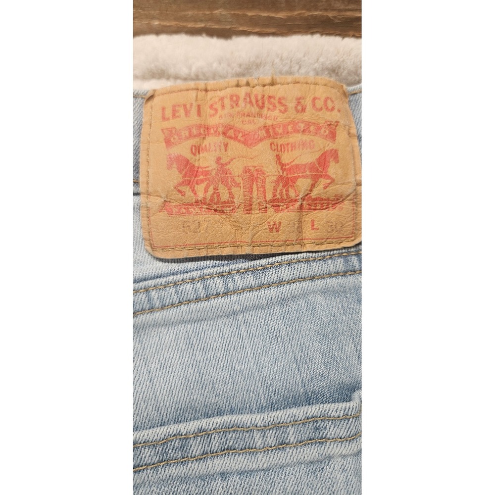 Levis 527 Slim Bootcut Jeans Mens 36x30 Light Wash Blue Denim 05527-0462 - Picture 7 of 7